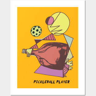 The Pickleball Player by Pollux (WITH TEXT) Posters and Art